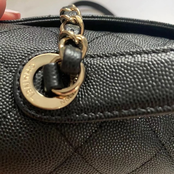 Chanel Paris blk caviar business Affinity shoulder medium top handle classic bag - Picture 6 of 16